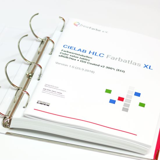 CIELAB HLC Farb Atlas XL von freieFarbe e.V. - Farbtabelle