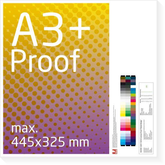 DIN A3+ Proof, Farbproof, Digitalproof nach Fogra / DIN 12647-7